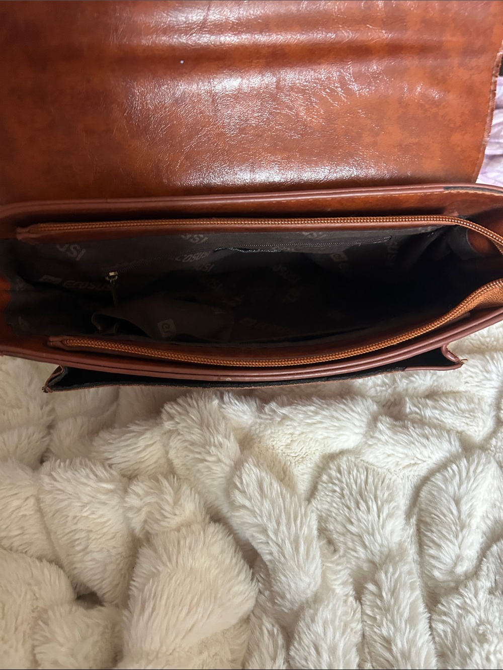 Vintage brown leather beautiful boho purse.. needs strap - Picture 6 of 8